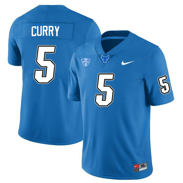 Buffalo Bulls #5 Boobie Curry College Football Jerseys Stitched Sale-Blue